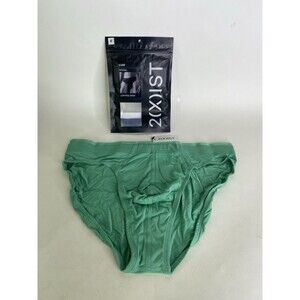 2xist Luxe Modal Low Rise Brief Underwear Winter Green Mens Size Medium